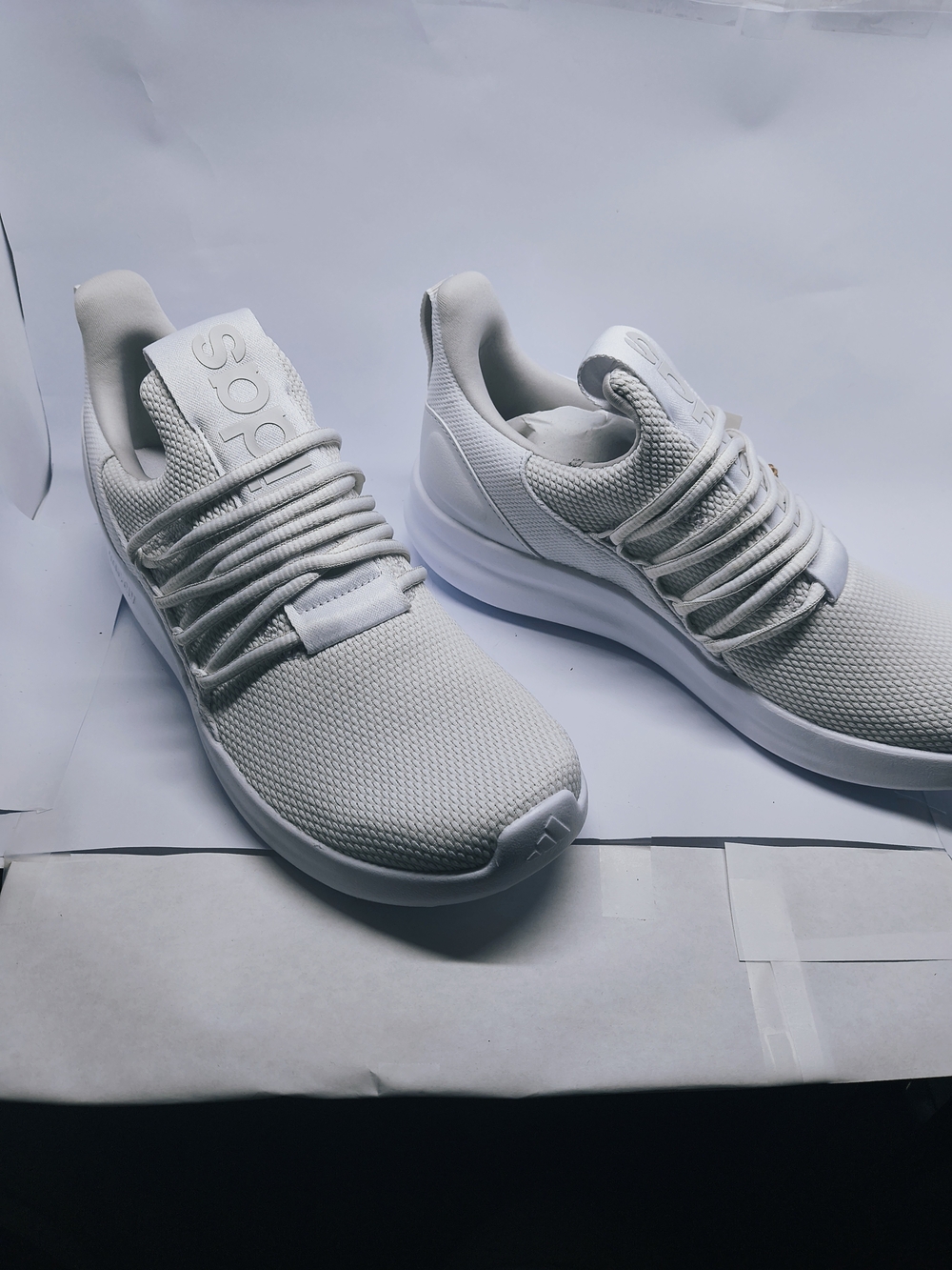 Adidas Lite Racer Adapt 7 Men’s Shoes White Size 9.5 New w/ Box - Picture 2 of 8